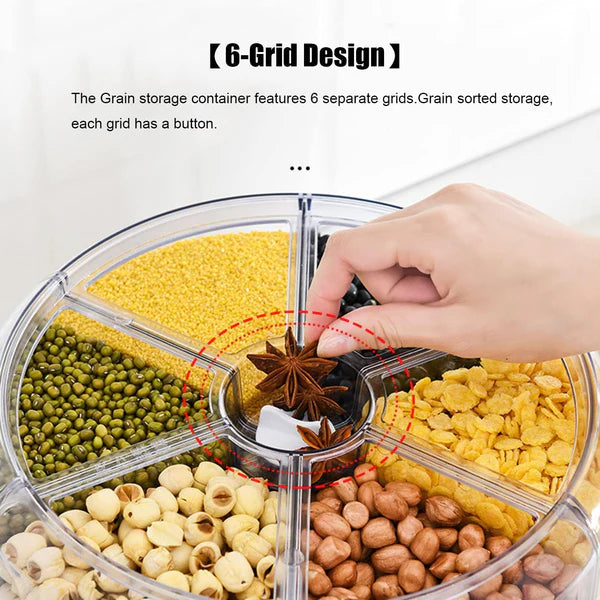 10kg 360° Rotating Cereal & Grain Rice Container