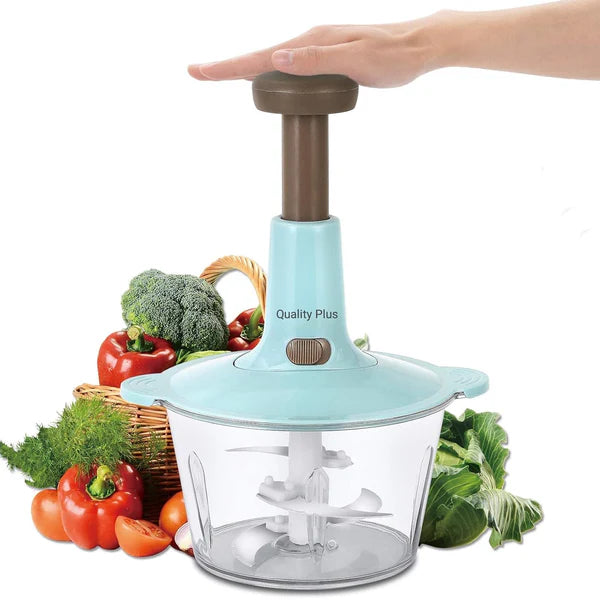 2L Manual Food Processor for Efficient, Portable Food Prep